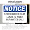 Signmission Storm Water Inlet Leads To River Rain Water Only, 24 in W x Rectangle, Vinyl Decal OS-2PACK-NS-D-1824-L-18497 - alternate 6